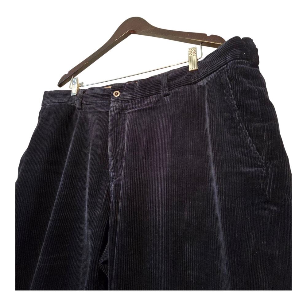 Vintage Polo Ralph‎ Lauren Corduroy Preston Pants Mens 40"W x 31"L Black Preppy